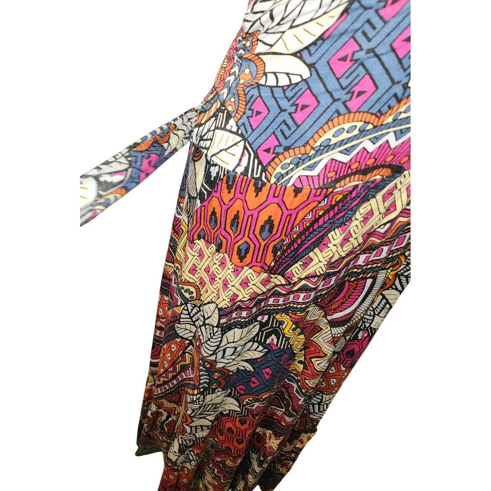 Maeve by Anthropologie Boho Maxi Dress Geometric Print Halter Neck Tie Waist - Picture 8 of 8